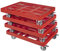 4 Stück Gigant Transportroller für Kisten 80 x 60 cm - 400 kg Traglast mit 2 Bremsen