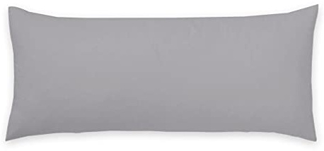 ARLINENS Ultra-soft Hollow fiber Filled Bolster Pillow Non-allergenic Orthopaedic Long Pillow for Maternity Back, Neck, Support Includes Free Pillow Case (Silver, Single 3ft)