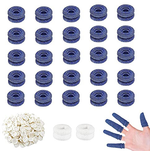 50 Pièces Tubulaires Pour Premiers Pour Premiers Secours Bandage, Premiers Bandage, Bandages Tubulaires, Tubulaire Doigt Enroulé, Pansement Bande Doigtier, pour doigts Bleu/blanc