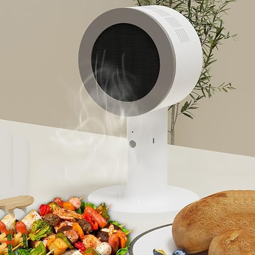McbeAn Rechargeable Range Hood, Desktop Cooker Hood, Portable Range Hood with 2 Speed Exhaust Fan, Detachable Filter, Large Oil Collection Cup and Oil Fume Separation, for Home Kitchen