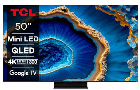 QLED MINI LED 100HZ/144HZ, 4000PPI, Dolby Vis IQ-Atmos, DTS-HD, HDR10+, TCL - 50C809