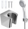1 PCS Duschkopfhalterung mit Schrauben Zinklegierung Brausehalter Zuverlässige Leistung Silber Duschbrause Halterung Hohe Qualität Dauerhaft Duschhalterung für Die Wand Badezimmer Toilette