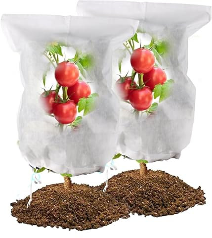 SHEDIE Pflanzen-Frostschutzhüllen, Gartenpflanzen-Frostschutzhüllen, Pflanzen-Frostschutzhüllen, Winter-Kordelzug-Pflanzen-Frostschutzhüllen(60 * 80cm)