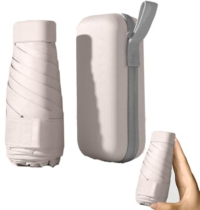 Nnicorns Askparaply med Förvaringsbo UV-skydd Mini 6-Ben, Stormsäkert Paraply för Vuxna och Barn