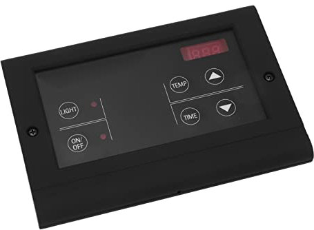 Chimenea de Jardín, Controlador de Temperatura Ambiente de Sauna, Montaje en Pared, Controlador de Generador de Húmedo para el Hogar, Negro (BLACK)