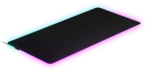 SteelSeries QcK 3XL Prism RGB - Gaming-Oberfläche - Optimiert für Kapillarproben - 2 Zonen RGB-Beleuchtung – Schwarz - (1220mm x 590mm x 3mm)