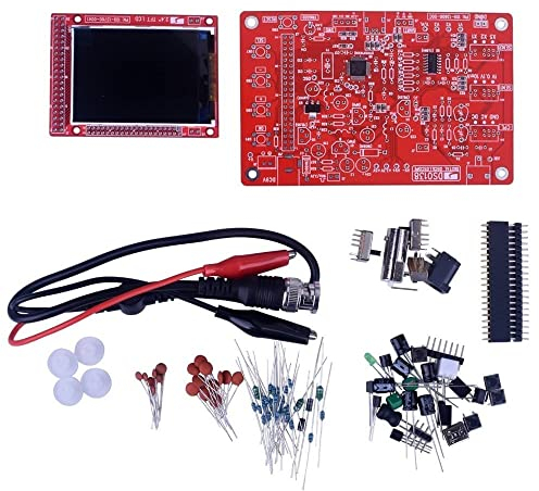 Fasizi Kit de osciloscopio digital de código abierto de 2.4 pulgadas TFT 1Msps con piezas de bricolaje + sonda 13803K (SMD presoldado)