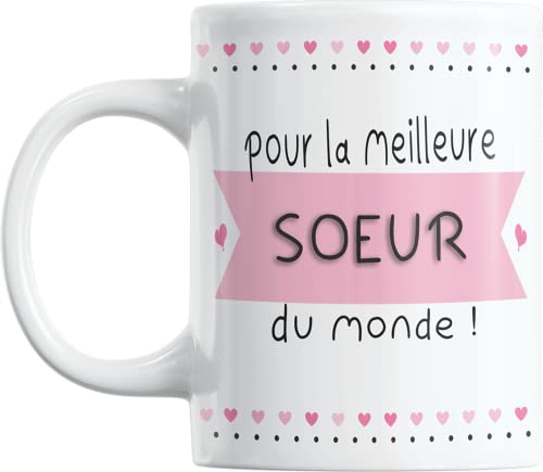Paroles d'amour Cadeau Pour Ma Soeur Cadeau Anniversaire Pour la Meilleure Soeur Du Monde Tasse Anniversaire Noel originale Mug Plaisir d'offrire Mug Petite Soeur