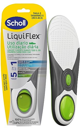 Dr. Scholl's Plantillas LiquiFlex Soporte Diario - Calzado de Mujer Talla 35,5-40,5 - Con memoria de forma y soporte del arco - 1 par