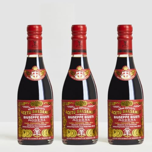 Giusti - Aceto Balsamico di Modena IGP 3 Medaglie d'Oro - 3 x 250ml Champagnotta