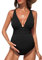 Happy Cherry Monokini pour Femme Enceinte Maillot de Bain sans Manches col en V pour Grossesse Bikini Une Pièce Push-up Maternité M