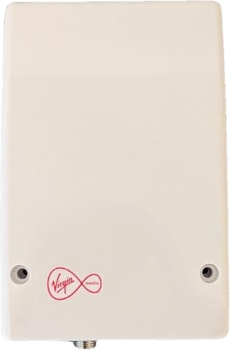 Dragonsat Slim Isolated White Internal use Wall Box Outlet Socket with Down Facing Isolator for TiVo Set Top Digital TV or Superhub Fibre Broadband Modem Indoor Supply Feed for Virgin Media