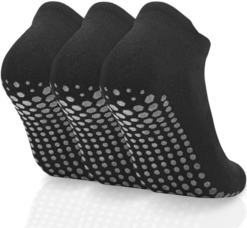 Smlper Non Slip Yoga Socks for Women & Men, Anti Skid Grip Socks with Rubber Soles, Ideal for Pilates, Ballet, Dance, Fitness, Home & Hospital Use