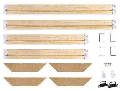 Gör-det-själv-trä rampaket, DIY träram for foto och dukramar for oljemålning i flera storlekar(40.6x120cm)