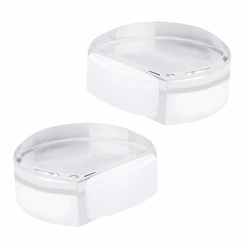 2 Piezas Tope de Puerta Topes Suelo Semicircular Transparente Invisible Autoadhesivo Amortiguadores de Suelos para Todos Los Suelo Duros Proteger Muebles Pared