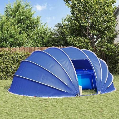 Solivagant Dôme de Tente de Piscine Bleu Azure 538 x 440 x 204 cm,(12 KG)