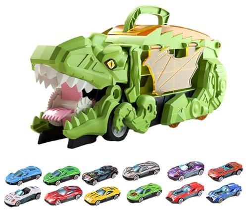 LIXSAZSE Figuras de acción del Coche de Dinosaurio Vehículo Juguete para niños Juguete Coche Deslizante Que Mejora el Juego imaginativo a través la diversión Creativa del Deslizante