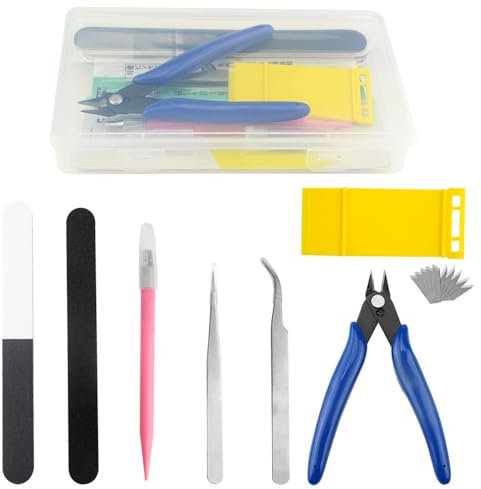 WMYCONGCONG 17 pièces Kit d'outils pour maquettes Gundam Set d'outils de construction pour le modélisme de base, la réparation et l'assemblage