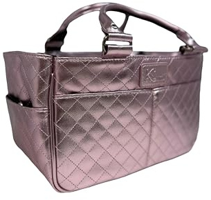 Kami-So Ice Skate Bag Tote | Compact Skate Bag for Women with Short Handles | Designed for Daily Use to Carry Ice Skates, Gloves, and Accessories | Ice Skater Gifts and Accessories | Metal Rose