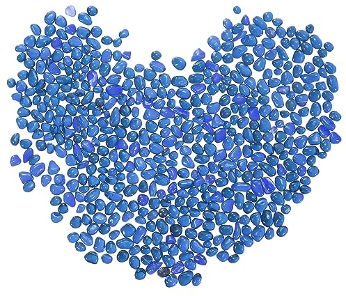 sourcing map Dekorative Glassteine, 200 g, 7–9 mm, polierte Glassteine, Murmeln, DIY-Dekor für Vasenfüller, Perlen, Basteln, Aquarium, Gartendekoration, Blau