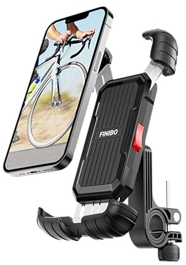 FINIBO Handyhalterung Fahrrad - Handy Motorrad: 360° Drehbar Abnehmbare Halterung Handy Fahrrad für iPh0ne 15 14 13 Series, Samsung, Huawei 4,7-7,0 Zoll Smartphone