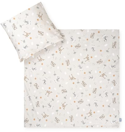 Julius Zöllner Biancheria da letto in jersey savana, beige, dimensioni 80 x 80 cm e 35 x 40 cm, per lettino, privo di sostanze nocive