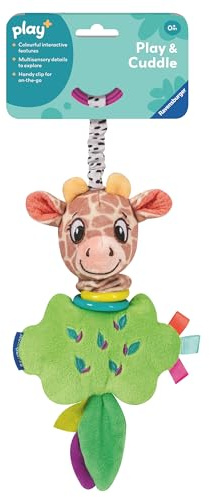 Ravensburger Play+ Pull & Wiggle Giraffe - Baby Toys 0-6 months - Sensory Toys for Babies with Handy Clip
