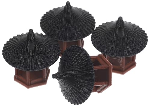 FUNOMOCYA Statua di Un Padiglione in Miniatura con Dettagli Realistici 3 Cm Singolo Superiore Rotonda per Decorazioni da Interni/esterni Decorazione da Giardino in Miniatura