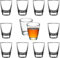 12 Stück Schnapsgläser Glas, Eierförmiges Weinglas, Hartglasbecher, mit Dickem Boden, Spülmaschinenfest, Transparent Shot Gläser, Party Zubehör Kleines Schnapsglas, für Party, Club, Bar, Trinken