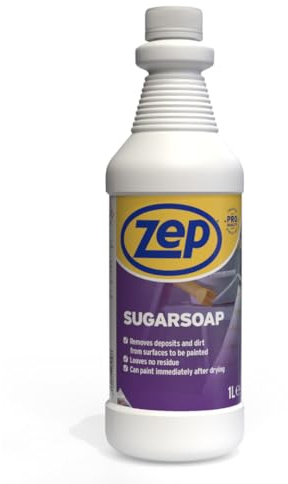 Zep Sugar Soap 1L – Concentrated Surface Cleaner, Dilutes from 50ml, No Residue, Ideal Paint Prep & Wall Cleaning Products