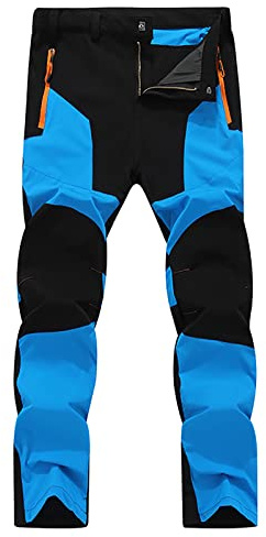 Mire Pantalon Montaña Hombre Secado Rápido Impermeable Pantalones Trekking Escalada Senderismo Acampada Transpirables y Ligeros(Size:SG,Color:Azul)