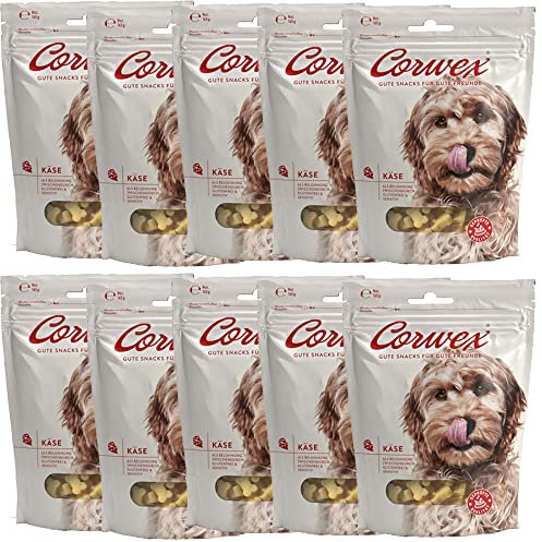 Corwex Hundesnack Soft-Treats (165g (10er Pack), Käse) Tranigssnacks | herzhaft softe Hundeleckerli für Training oder als Snack | Für Alle Rassengrößen | glutenfrei & mit hohem Fleischanteil
