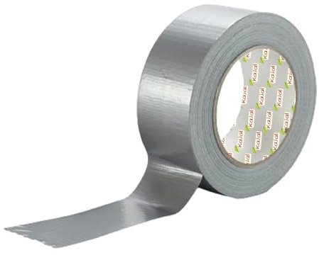 Kajal Klebeband grau, wasserfest, starkes Mehrzweckband, 50 mm x 50 m, für Reparaturen, Heimwerkerprojekte, Abdichtung, Schutz, Befestigung, stark haftendes Gewebeband