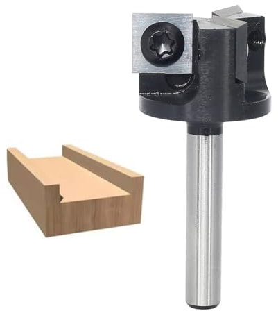 Sinoprotools Spoilboard Surfacing Router Bits 1/4 Shank,Planer Bits with Indexable Inserts,Slab Flattening & Rabbeting Flycutter Router Bit/Planing Bit (D=1,I=10.5mm,S=1/4)