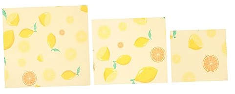 FRCOLOR 3pcs Beeswax Sandwich Wraps Reusable Food Wraps Washable Sustainable Food Grade Organic Easy to Clean