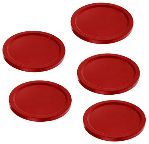5 discos de hockey de aire para mesas de hockey de aire de tamaño completo, color rojo oscuro, 50 mm