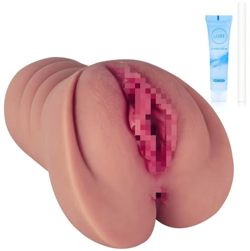 Masturbador Realista Pocket Pussy Juguete Sexual Masturbador Con Canal Clitorial 3D Grande Para Hombres Juguete Sexual Erótico Para Hombres Solo(Marrón)