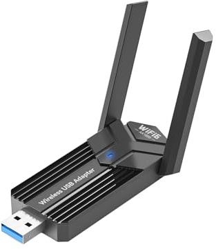 AX1800 Adaptador Wi-Fi 6 de Doble Banda 5GHz/2.4GHz, USB 3.0, Antena Wi-Fi para PC Dongle Receptor WiFi, Señal Potente, Tecnología MU-MIMO, OFDMA, Compatible con Windows 11 y 10, WPA3