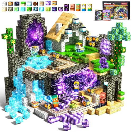 Prinhero Costruzioni Magnetiche per Bambini - 150 Pezzi, Blocchi Magnetici, Magneti Bambinii, Giochi per Bambini Montessori 3-10 Annii, Regalo di e Compleanno per Ragazzi e Ragazze stagioni staccabile