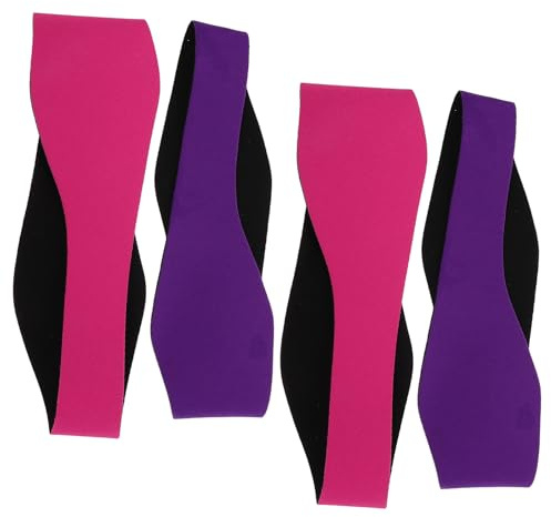 SHERCHPRY Diademas Impermeables para Natación 4 Unidades Protectores Auditivos Talla L en Material de Grado Buceo Colores Morado y Rosa Fucsia para Ducha Buceo y Actividades Acuáticas