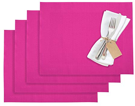 Westmark Tischsets/Platzsets, 4 Stück, 42 x 32 cm, Synthetik, Pink, Saleen Edition: Home