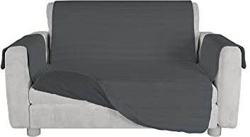 Cubresofá Antideslizante Cozy, Gris Oscuro, 2 Plazas