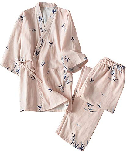 Pure Cotton - Pijama tipo kimono japonés para mujer, Color: 16 L, L
