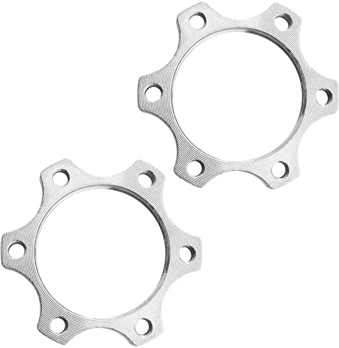 JJHXSM 2pcs Bike Freewheel Threaded Hubs Disk 44mm Brake Rotor 6 Bolt Flange Adapter with 12 Screws