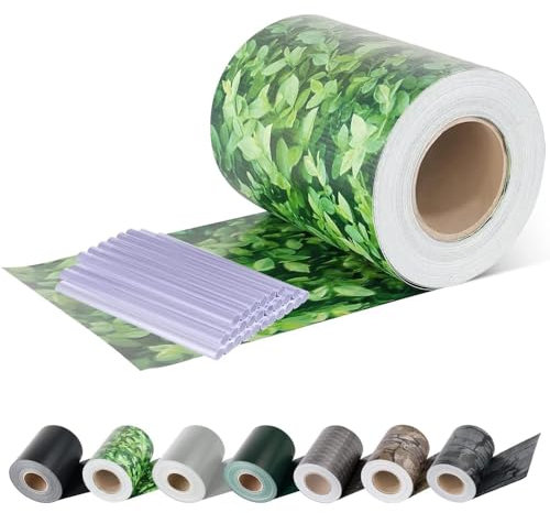 Fasce PVC frangivista con 20 Clip | Barriera per recinzioni Effetto SIEPE