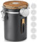 shoxil 1800ml Coffee Canister Coffee Bean Storage Airtight Containers Stainless Steel Kitchen Food Storage Container with Date Tracker and Scoop for Ground coffee, Beans, Tea, Sugar, Flour, Cereal