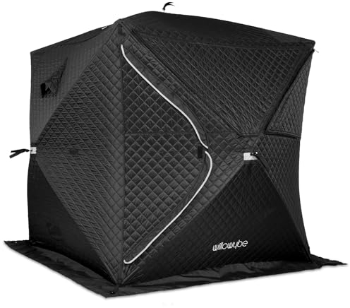 WILLOWYBE Toldo de Sauna portátil Outdoor Sauna Tent Pro - para 4 Personas, Resistente a Todo Clima, Aislado, sólido, con Vista panorámica y fácil de armar