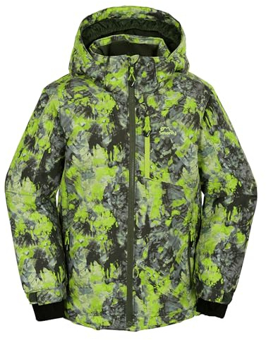 SMONTY SNOWER Giacca da neve per ragazzi con cappuccio rimovibile, giacca da sci, calore extra, cappotto invernale