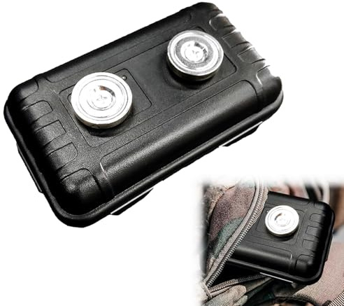 Xiciki Caja magnética para llaves, impermeable para uso en exteriores, soporte magnético para llaves debajo del coche, caja de almacenamiento magnética duradera para llaves y objetos de valor, pequeña