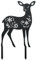 WADORN Silhouette de Statues Extérieures en Métal de Cerf, Piquets de Jardin Décoratifs en Métal de Renne Silhouette d'animal Drôle et Fleur Décoration Extérieure pour Jardin Cour Patio Pelouse